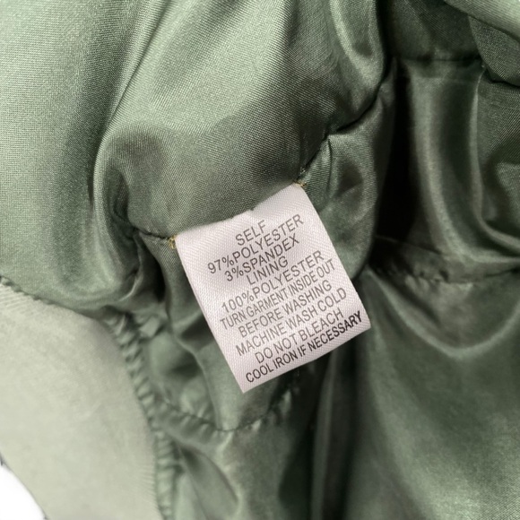 Cotton Candy LA Olive Green Satin Bomber Jacket - Picture 8 of 10